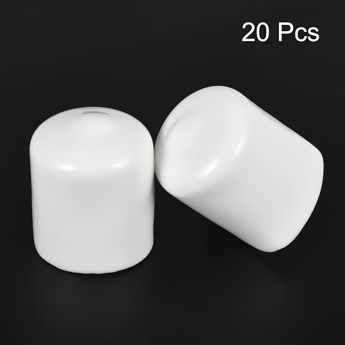 uxcell 20pcs Rubber End Caps 27mm ID Vinyl Round End Cap Cover Screw Thread - Image 2