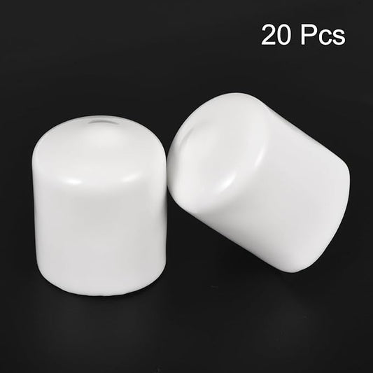 uxcell 20pcs Rubber End Caps 27mm ID Vinyl Round End Cap Cover Screw Thread - Image 2