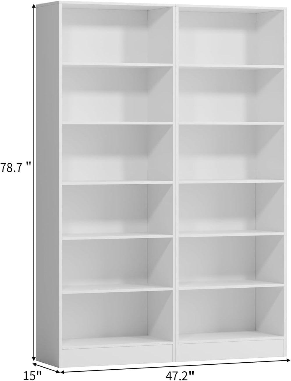 VOWNER 50'' Closet Organizer System with 10 Adjustable Shelves