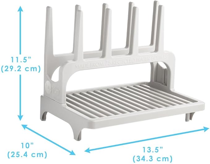 PopYum Seattle Gray Space Saving Drying Rack from 100% Recycled Bottles - Image 3