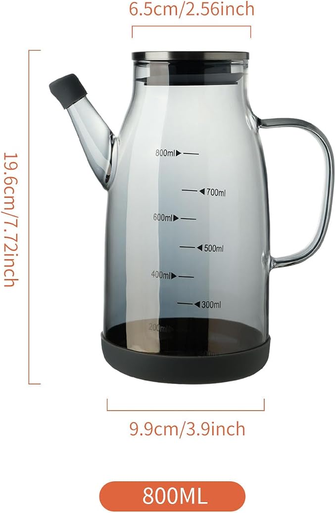 Large Glass Oil Dispenser Bottle - Image 4