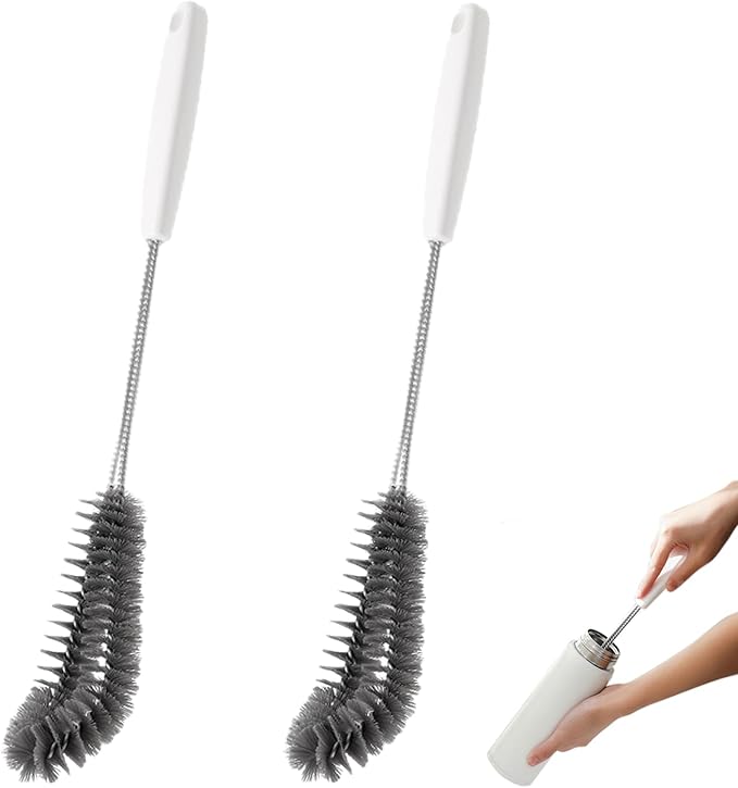 2-Pack 16 inches Long Handle Bottle Cleaning Brushes by Kwude