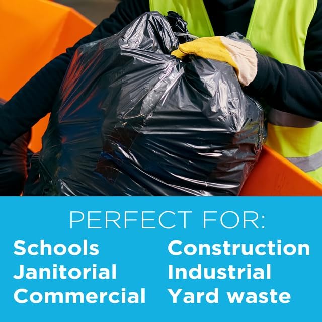 Large Black Trash Bags 55-60 Gallon Heavy Duty, High Density, 22 Micron - Image 5