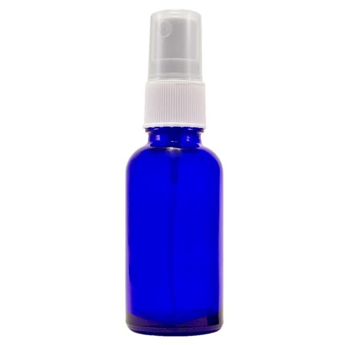 1 oz Cobalt Blue Boston Round Glass Bottle by Greenals