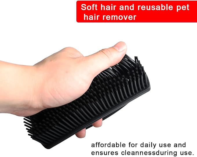 Rubber Pet Hair Removal Brush Lint & Cat Dog Hair Remover Brush Pet Silicone - Image 6