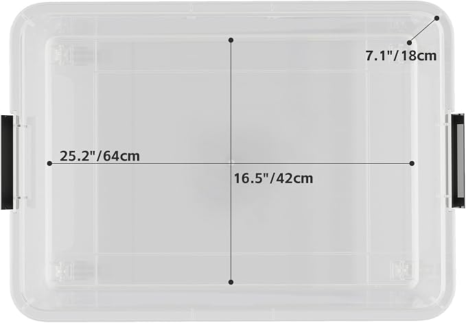 52 Quart Large Plastic Underbed Latching Storage Box, 3 Packs - Image 3