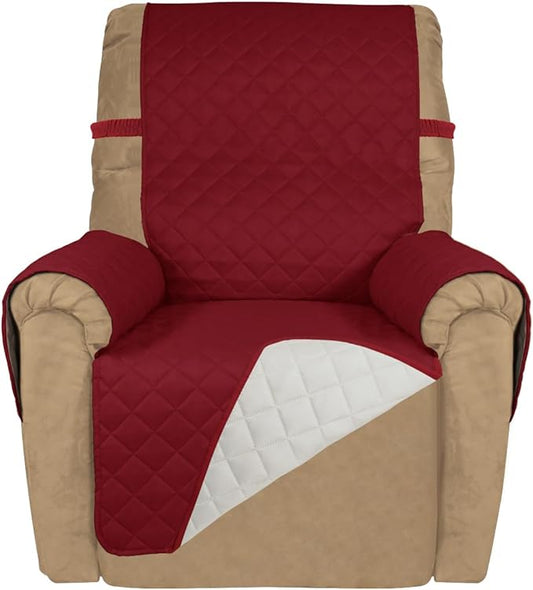 PureFit Reversible Quilted Sofa Cover, Water Resistant Slipcover Furniture by PureFit