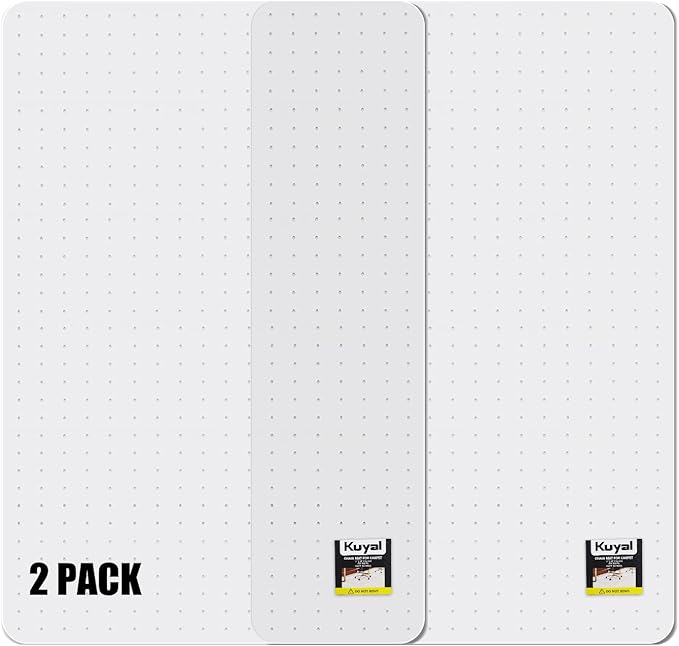 Kuyal Office Chair Mat for Carpet, 2 Pack 32x 49 Clear Heavy Duty Computer by Kuyal