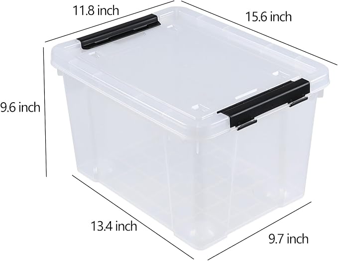 Pekky 22 Qt Clear Plastic Storage Bins - Image 4