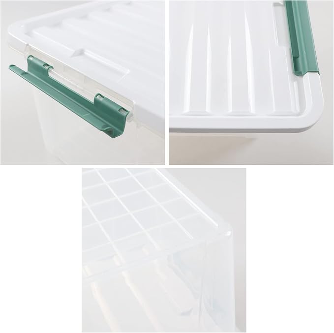 6-Pack 35 L Plastic Storage Box, Latch Storage Box - Image 3