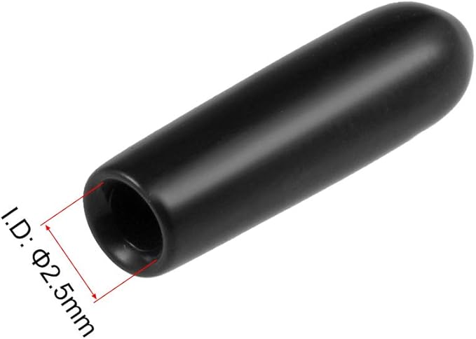 uxcell 20pcs Rubber End Caps 2.5mm ID Vinyl Round Tube Bolt Cap Cover Thread - Image 3