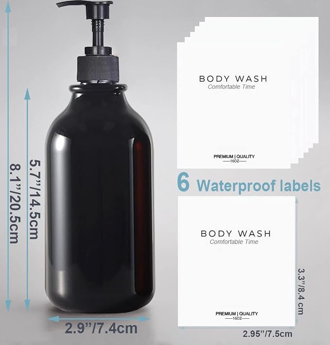 3 Pack of Shampoo and Conditioner Bottles - Image 3