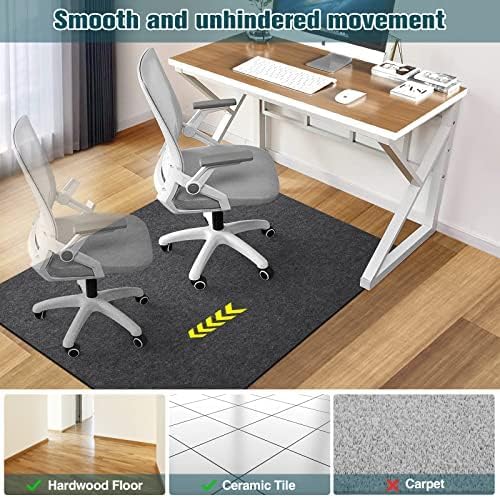 2 Pack Desk Chair Mat for Hardwood Floor & Tile 55"x35" Office Chair Mat for - Image 6