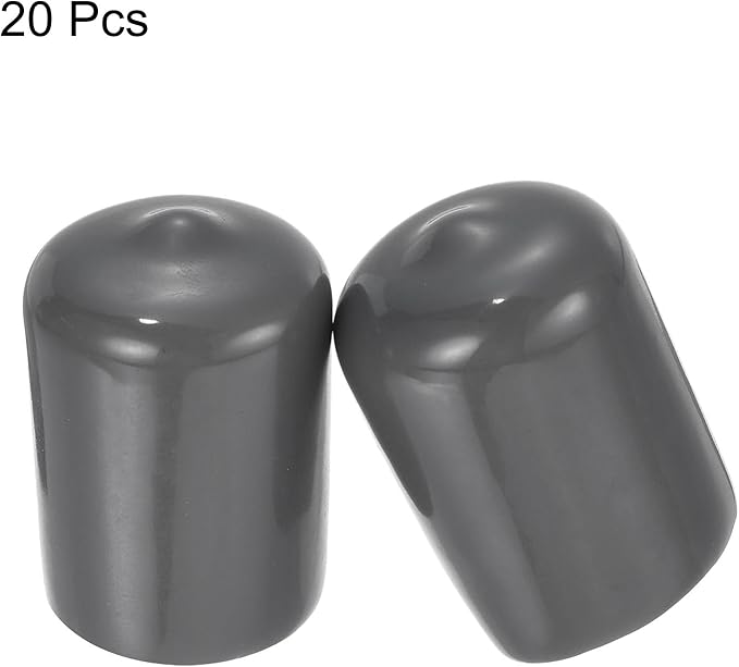 uxcell 20pcs Rubber End Caps 19mm ID Vinyl PVC Round Tube Bolt Cap Cover Screw - Image 2