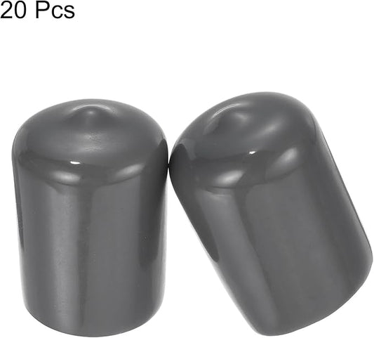 uxcell 20pcs Rubber End Caps 19mm ID Vinyl PVC Round Tube Bolt Cap Cover Screw - Image 2
