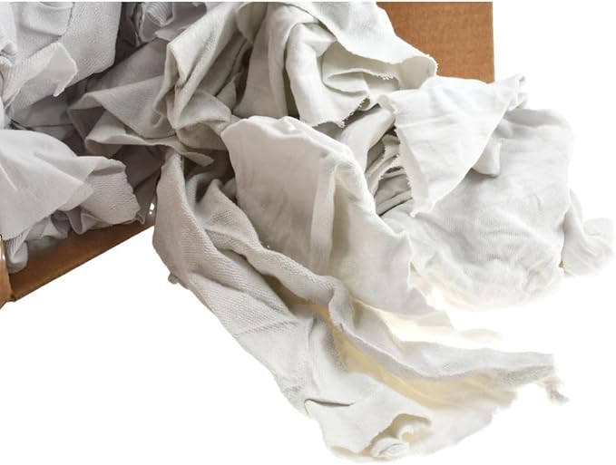 PRO SOURCE Reclaimed White Cotton T-Shirt Cloth Shop Rags, Sold by Weight - Image 6