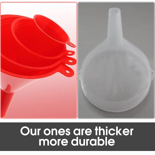 Oil Funnel Set - Plastic Funnel Kit - Image 4