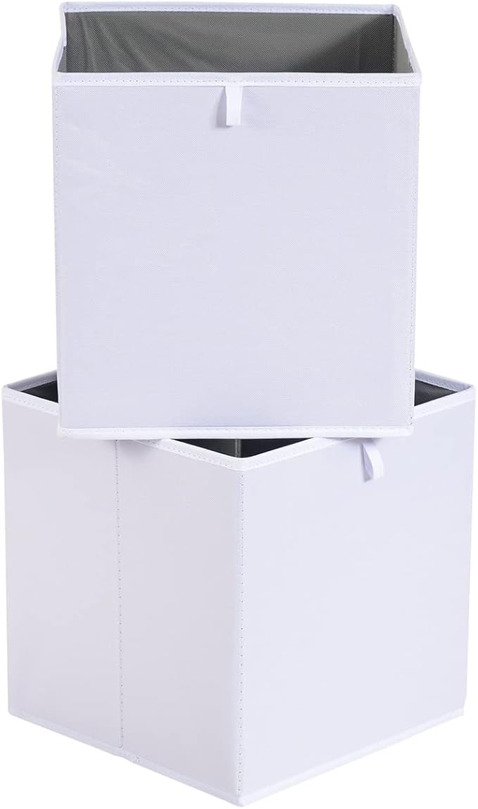 Amazon Basics Cube Organizer Bins, Collapsible Storage Baskets - Image 2