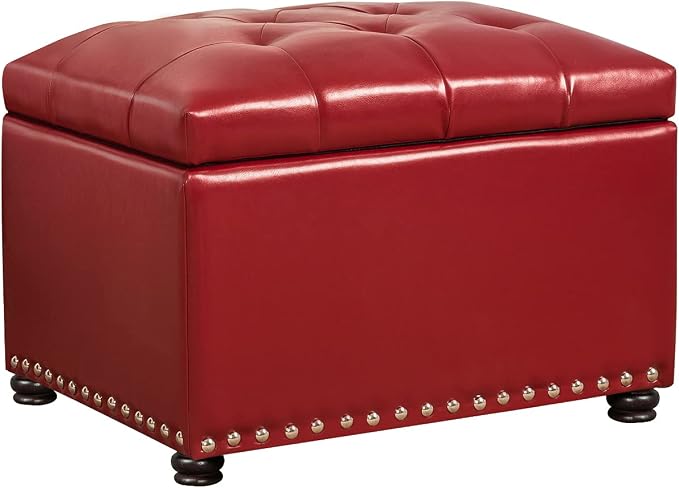 24'' Leather Storage Ottoman Rectangular Foot Rest Stool by DecentHomefocusoneveryonessmallfamilySimplefurnitureSophisticatedlifestyleYourspaceplannerknowyoubetterbecausemoreprofessional