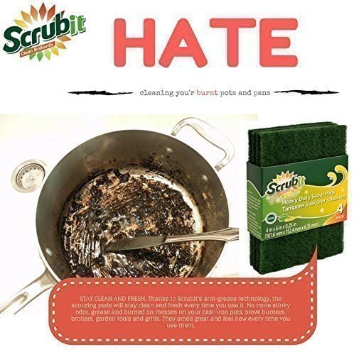 Scouring Pads - Heavy Duty Household Cleaning Scrubber - Reusable Scrubbing - Image 8
