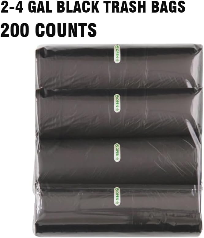 2-4 Gallon Trash Bags, Small Trash Can Bin Liners - Image 3