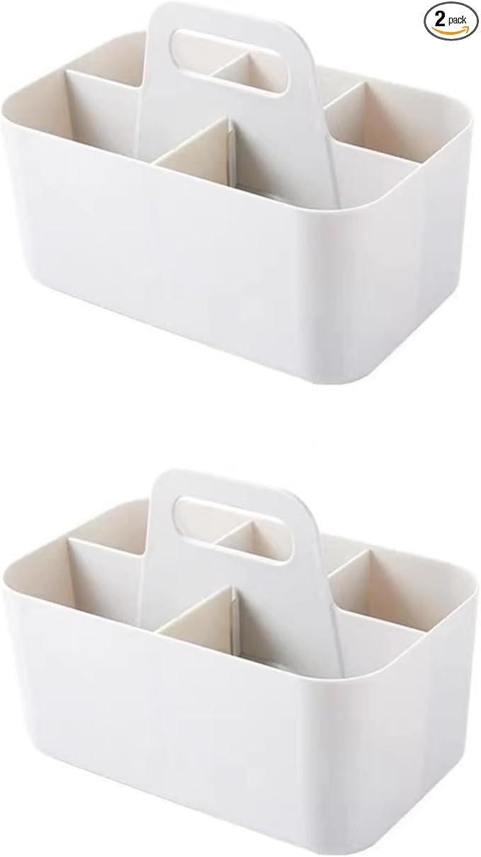 Feadily (2 Pack Plastic Shower Caddy Portable, Portable Basket by Feadily