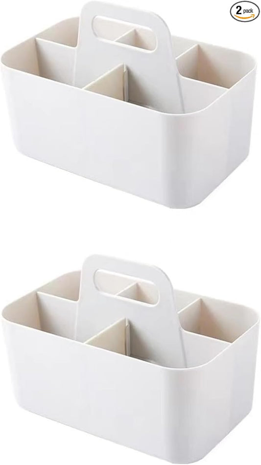 Feadily (2 Pack Plastic Shower Caddy Portable, Portable Basket by Feadily