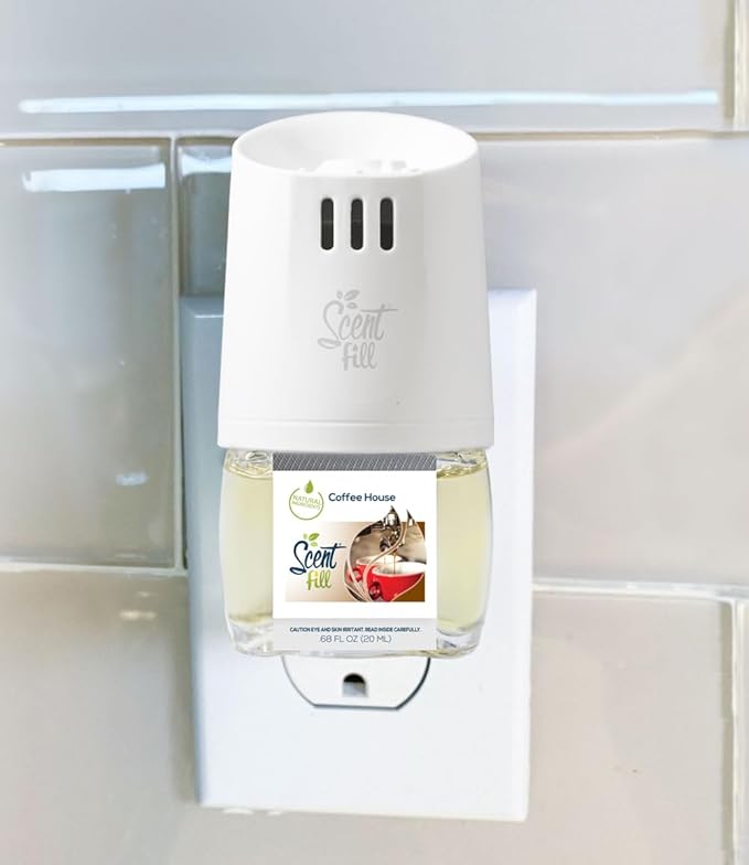 Scent Fill Coffee House Plug in Air Freshener, 4 Scented Oil Refills - Image 2