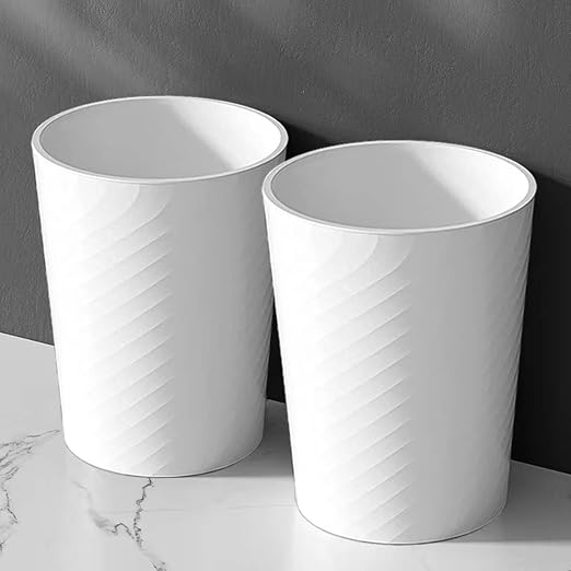 Bathroom Trash Can 1.8 Gallon Waste Basket 2 Pack Small Garbage Can by HOLTPHILI