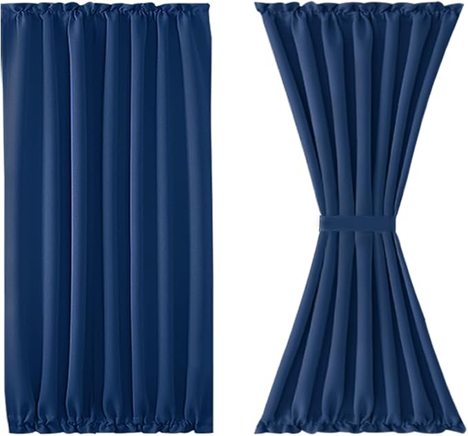 DWCN French Door Curtains – Rod Pocket Thermal Blackout Curtain - Image 7