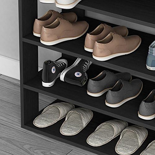 DlandHome Shoe Rack Shoe Storage Cabinet, 5 Tier Shoe Racks, Wooden Shoes Hee...