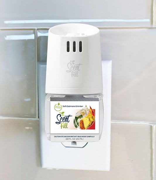 Scent Fill Soft Cashmere & Amber Plug in Air Freshener, 4 Scented Oil Refills - Image 2