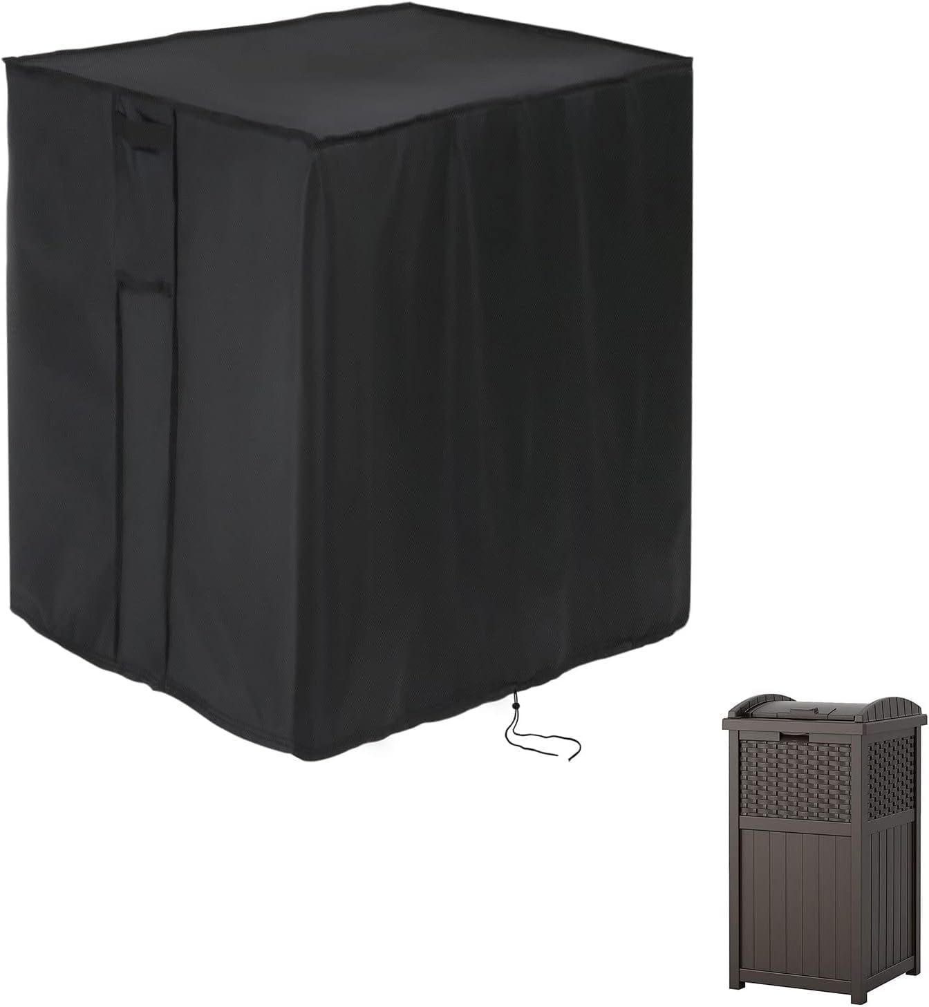 Outdoor Trash Can Cover for Suncast Hideaway Resin, Customize Size