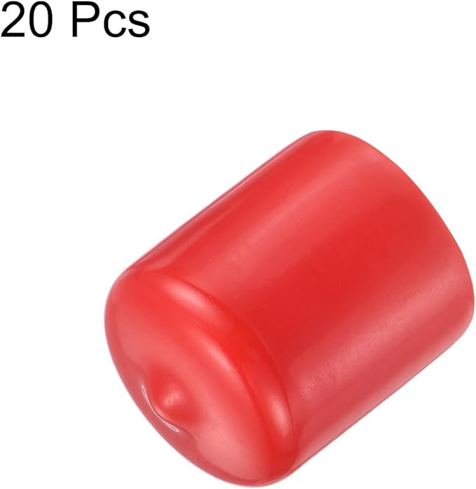uxcell 20pcs Rubber End Caps 21mm ID Vinyl Round Tube Bolt Cap Cover Thread - Image 2