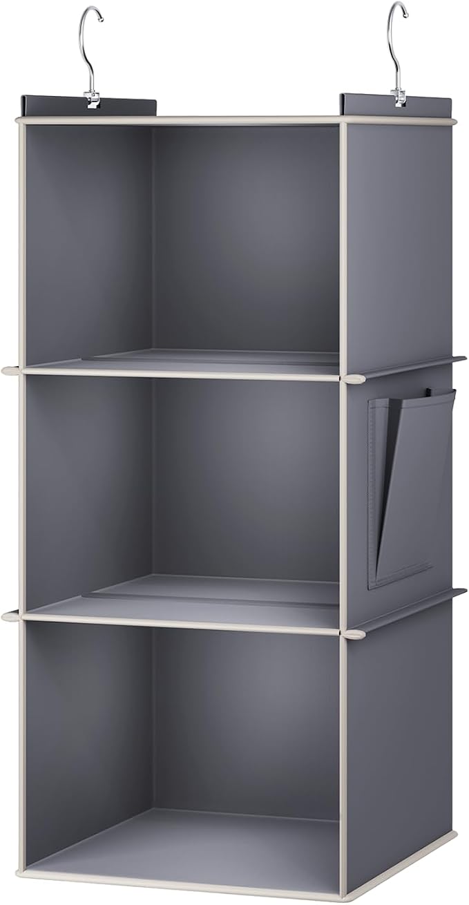 YOUDENOVA Hanging Closet Organizer, 3-Shelf Closet Hanging Storage Shelves - Image 6