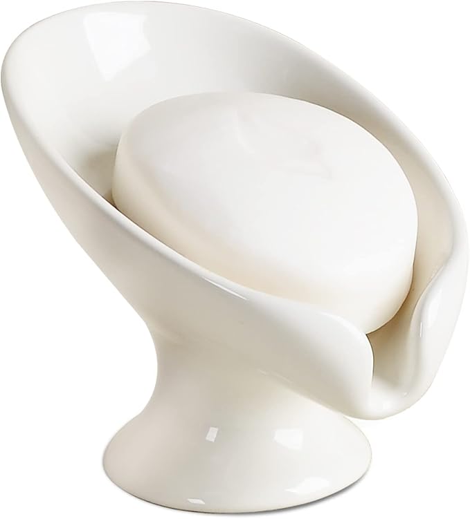 Soap Dish, Self Draining Bar Soap Holder by ANTISSHOME