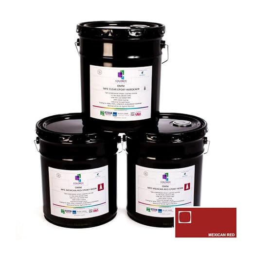 Colored Epoxies Mexican Red Epoxy Resin Coating Made by ColoredEpoxies