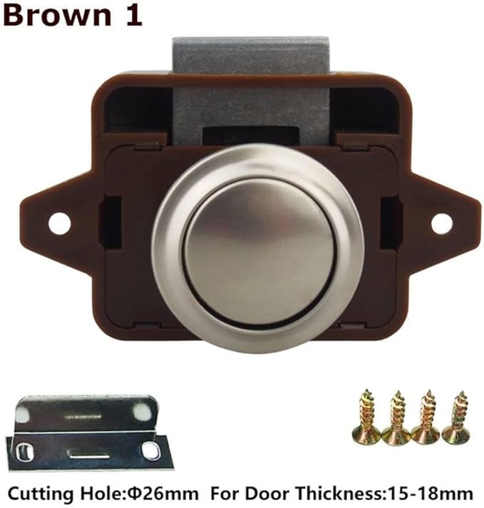 Encell Set of 5 Push Button Latch Cupboard - Image 3