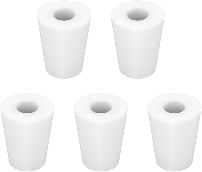 Labasics 5-Pack 2# Single-Hole Silicone Stoppers, Durable and Reusable Silicone by Labasics