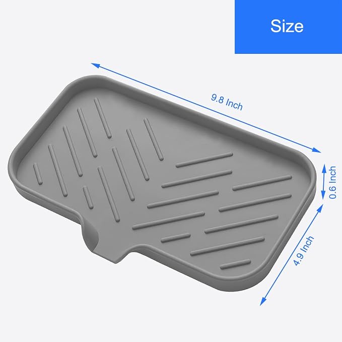 Sponge Holder for Kitchen Sink, Silicone Sponge Dish Tray - Image 3