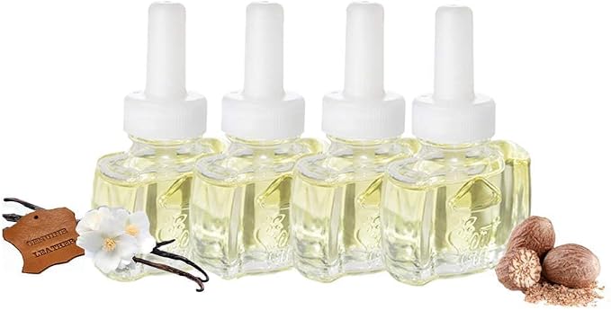 Scent Fill Vanilla Suede Plug in Air Freshener Refills, 4 Scented Oil Refills - Image 3