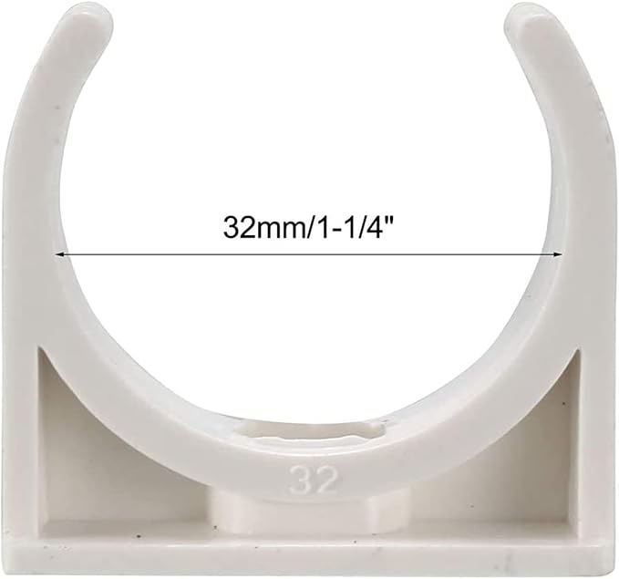 30 Pcs U-Shaped PVC Water 32mm Pipe Clamps Clips, U-Shaped Buckles Fit - Image 3