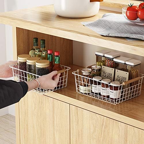 Kitchen Wire Baskets Farmhouse Decor Metal Food Storage Organizer, Household - Image 3