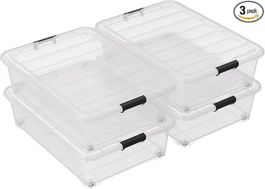 50 Quart Multipurpose Under Bed Storage Container Bins by Uumitty