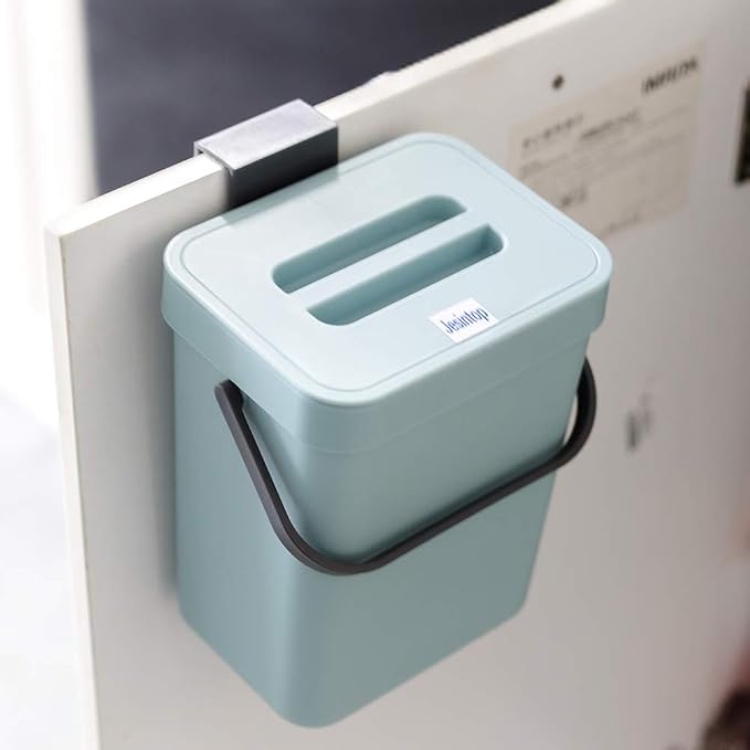 Kitchen Compost Bin Indoor for Counter Top, Hanging Small Trash Can - Image 3