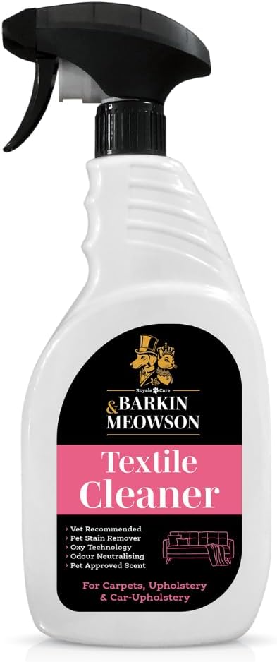 Barkin & Meowson Textile Cleaner, Carpet & Fabric Spray, 15.83 fl oz | Oxy Technology formula cleans fabrics, revitalises colors & neutralizes pet odors from carpets, rugs & upholstery