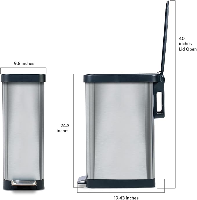 Glad Slim Trash Can with Clorox Odor Protection - Image 4