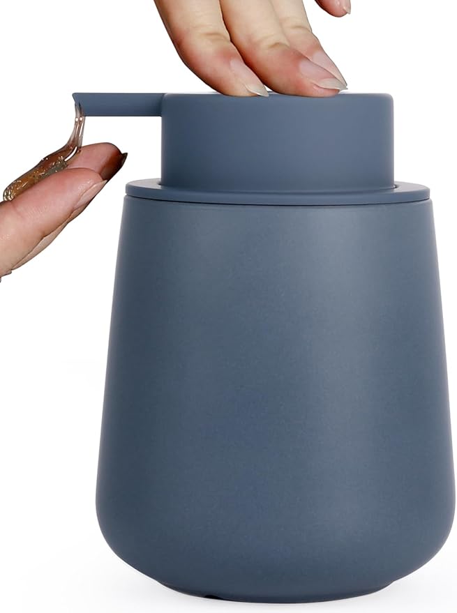 INGOFIN Ceramic Lotion Dispenser - 12oz Refillable Liquid Hand Soap Dispenser by INGOFIN