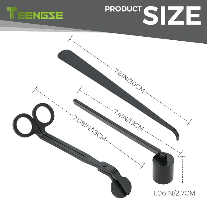 3 in 1 Candle Accessory Set, Candle Wick Trimmer, Candle Wick Snuffer, Candle - Image 7