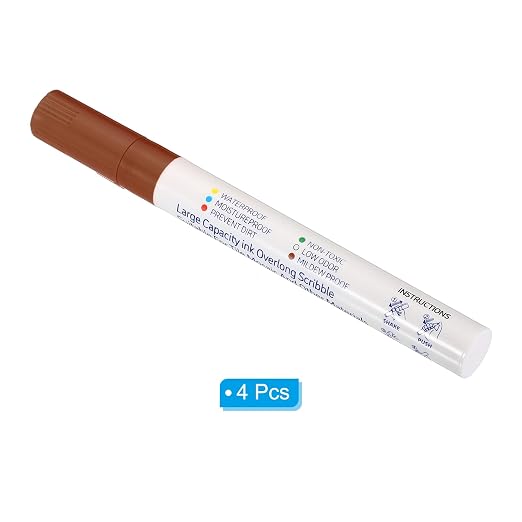 PATIKIL Grout Pen, 4 Pack Brown Tile Marker Waterproof Grout Sealer Pen Tile - Image 3